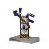 George Herms, Tower Rose, found metal and plastic bottles, springs, and wire assemblage