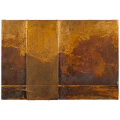 Richard Hambleton, Untitled (Beautiful Painting), circa 1992, acrylic and gold leaf on canvas laid on shaped wood