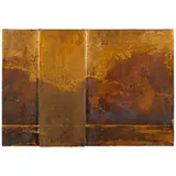 Richard Hambleton, Untitled (Beautiful Painting), circa 1992, acrylic and gold leaf on canvas laid on shaped wood