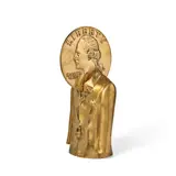 Antuan Rodríguez, Las dos caras de la Moneda, 2023, polished bronze