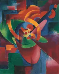 Pulsender Stern by Johannes Molzahn, 1919, Öl auf Leinwand, sold Nov 2008