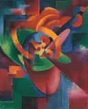 Johannes Molzahn, Pulsender Stern, 1919, Öl auf Leinwand