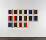 Günther Förg, Ohne Titel, 1988, 16-teilig: jeweils Gouache auf Papier