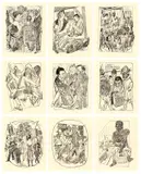 Max Beckmann, Berliner Reise, 1922, 10 Lithographien, jeweils auf Velin, und die originale Halbleinen-Mappe mit Lithographie auf dem Mappendeckel