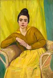 Koloman Moser, Sitzende Dame im Korbstuhl