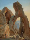Thomas Fearnley, Arco naturale, Capri, Um 1833, Öl auf Papier auf Pappe, auf Holz aufgezogen