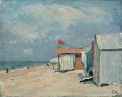 Karl Hofer, Strandlandschaft, Um 1912, Öl auf Leinwand