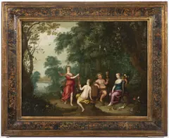 Hendrick van Balen I., Diana, Bacchus and Flora, Before 1625, oil, copper