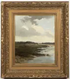 Antonín Chittussi, South Bohemian Pond in the Early Evening, 1886 - 1887, oil on canvas on cardboard