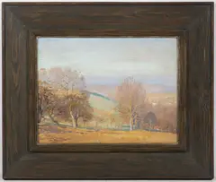 Otakar Lebeda, Landscape Near Lužnice, 1897, oil on cardboard
