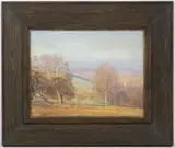 Otakar Lebeda, Landscape Near Lužnice, 1897, oil on cardboard