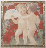 Vítězslav Karel Mašek, Children in Wild Poppies, 1898, tempera, canvas, cardboard