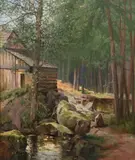 Václav Březina, Pond by the Forest, 1890s, oil on canvas