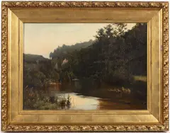 Karel Liebscher, Forest Lake, 1904, oil on canvas