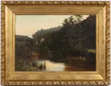 Karel Liebscher, Forest Lake, 1904, oil on canvas