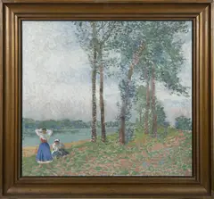 Miloš Jiránek, Girls by the River, Early 20th century, oil on canvas