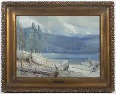 Jaroslav Šetelík, Black Lake, Around 1900, oil on canvas on cardboard