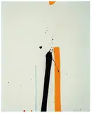 A Blue Letter by Emerson Woelffer, 1975, Acrylic on blue board, sold Oct 2016
