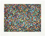 Sol LeWitt, Curvy Brushstrokes (Color), 1997, Etching with color sugar lift aquatint with aquatint on Somerset Textured White paper