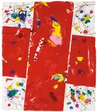 Sam Francis, Untitled (SFM81-119), 1981, Monotype of dry pigment, inks, and oils on paper