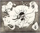 Sam Francis, Island Plate, 1973, Etching and aquatint on Fabriano Rosaspina vellum
