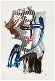 Roy Lichtenstein, Mask (from Brushstroke Figures Series), 1989, Color lithograph, waxtype, woodcut, screenprint and encaustic on Saunders Waterford paper