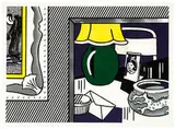Roy Lichtenstein, Two Paintings: Green Lamp (from Paintings Series), 1984, 8-color woodcut, lithograph, screenprint, and collage on Arches 88 paper