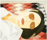 Alex Katz, Reclining Figure/Indian Blanket, 1987, Color aquatint on Somerset Satin paper