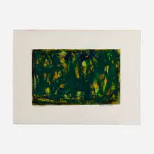 Bernard Langlais, In the Forest, acrylic on paper