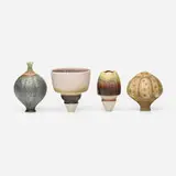 Geoffrey Swindell, Collection of four vessels, glazed porcelain