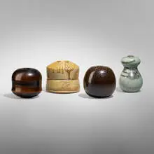 Horst Kerstan, Collection of four vessels, c. 1985, glazed stoneware