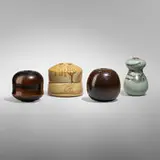 Horst Kerstan, Collection of four vessels, c. 1985, glazed stoneware