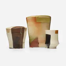 Maren Kloppmann, Vessels, set of three, glazed porcelain