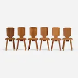 Pierre Chapo, Dining chairs, set of six