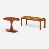 Robert Whitley, Coffee tables, set of two, 1972, 2005, cherry, walnut, bird's-eye maple, spalted maple