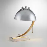 Table lamp by Modern, chrome-plated aluminum and steel, sold Jul 2023