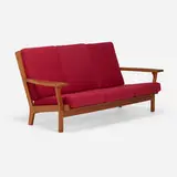 Sofa, model 330/3 A by Hans J. Wegner, c. 1965, teak, upholstery, sold Jul 2023