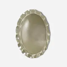 Mirror by Modern, molded and antiqued mirrored glass, sold Jul 2023