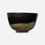 Bowl by Toshiko Takaezu, c. 1985, glazed porcelain, sold Jul 2023
