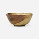 Bowl by Toshiko Takaezu, c. 1985, glazed stoneware, sold Jul 2023