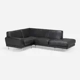 DellaRobbia, Sectional sofa, leather, chrome-plated steel