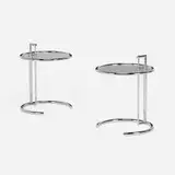Eileen Gray, Adjustable occasional tables, pair