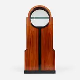 Bar cabinet by Modern, c. 1985, rosewood, lacquered wood, mirrored glass, plastic, sold Jul 2023