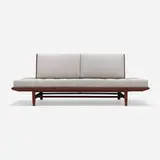 Charles Allen, Daybed, c. 1950, mahogany, upholstery, cording