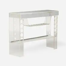 Bar by Modern, c. 1975, Lucite, mirrored acrylic, laminate, chrome-plated steel, sold Jul 2023