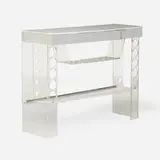 Modern, Bar, c. 1975, Lucite, mirrored acrylic, laminate, chrome-plated steel