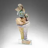Robert Palusky, One Plus One = One, 2006, mixed media, glazed ceramic, glass, acrylic
