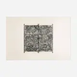 David Jeffery, Untitled, 1992, wax, charcoal and chalk on rice paper laid to wove paper