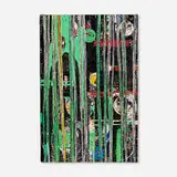 Udomsak Krisanamis, You See the Trouble With Me, 2002, acrylic, noodle and collage on canvas
