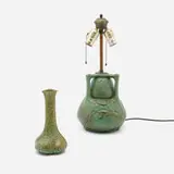 Chicago Crucible Co., Vase and table lamp